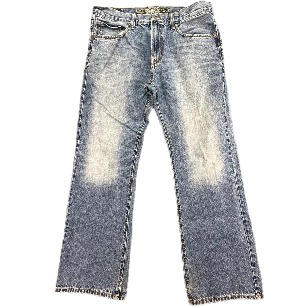 American Eagle Classic Bootcut Jeans Mens 34x32 Blue Medium Wash Denim Cotton